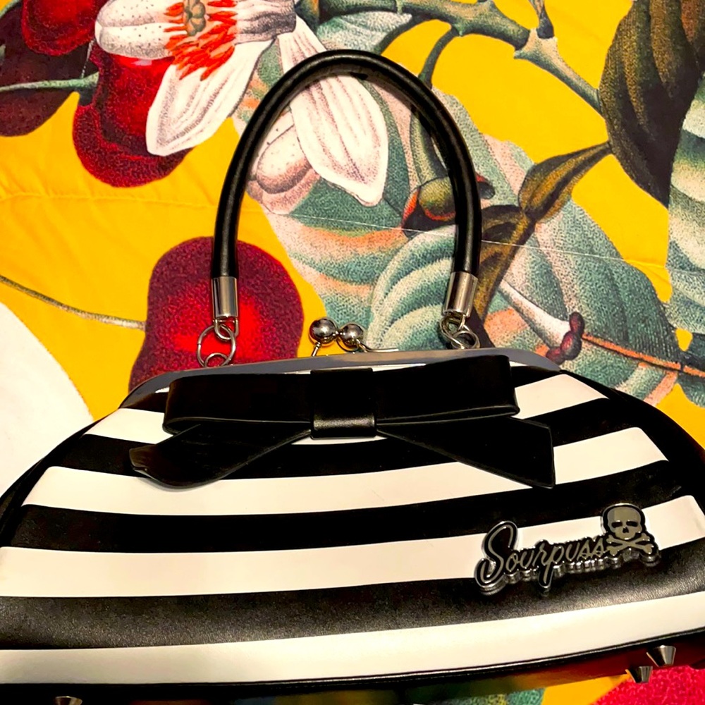 Black and White Sourpuss Purse